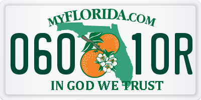 FL license plate 0601OR
