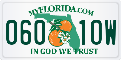 FL license plate 0601OW