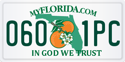 FL license plate 0601PC