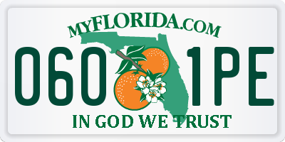 FL license plate 0601PE