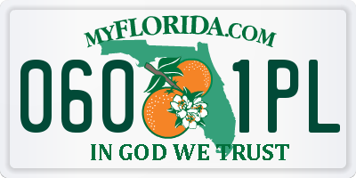FL license plate 0601PL