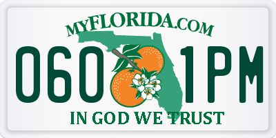 FL license plate 0601PM
