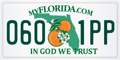 FL license plate 0601PP