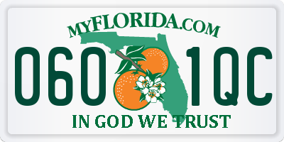 FL license plate 0601QC