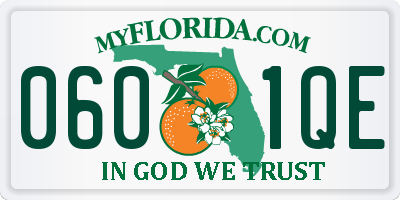 FL license plate 0601QE
