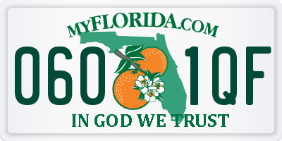 FL license plate 0601QF