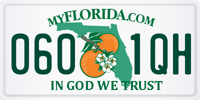 FL license plate 0601QH