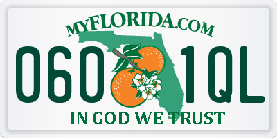 FL license plate 0601QL