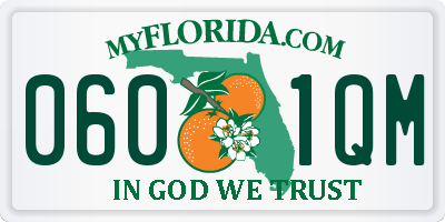 FL license plate 0601QM