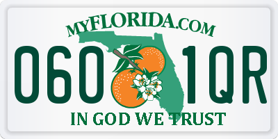 FL license plate 0601QR