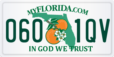FL license plate 0601QV