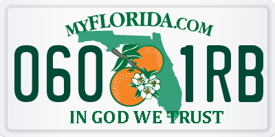 FL license plate 0601RB
