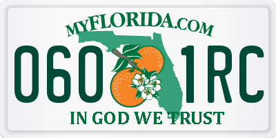 FL license plate 0601RC