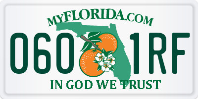 FL license plate 0601RF