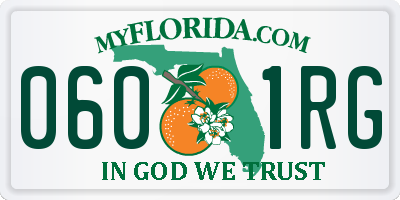 FL license plate 0601RG