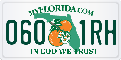 FL license plate 0601RH