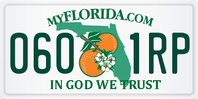 FL license plate 0601RP