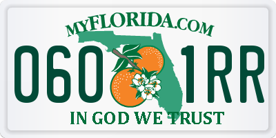 FL license plate 0601RR