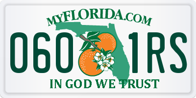 FL license plate 0601RS