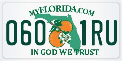 FL license plate 0601RU