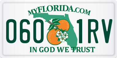 FL license plate 0601RV