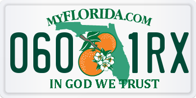 FL license plate 0601RX
