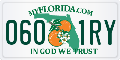 FL license plate 0601RY