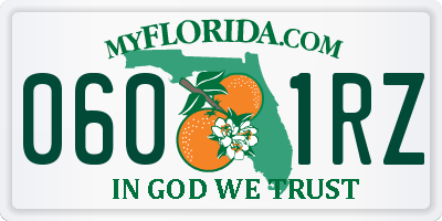 FL license plate 0601RZ