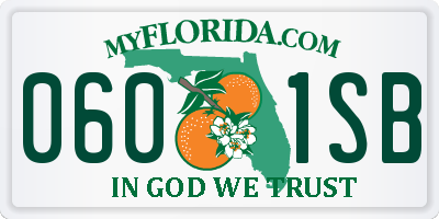 FL license plate 0601SB