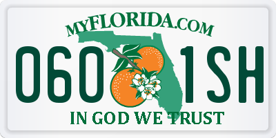FL license plate 0601SH