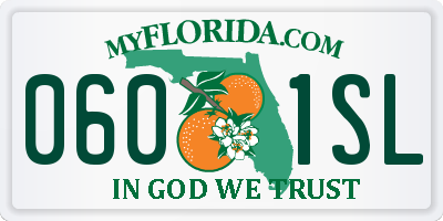 FL license plate 0601SL