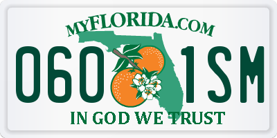 FL license plate 0601SM