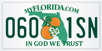FL license plate 0601SN