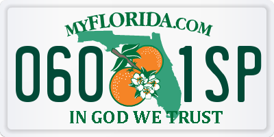FL license plate 0601SP