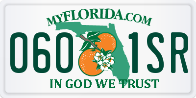 FL license plate 0601SR
