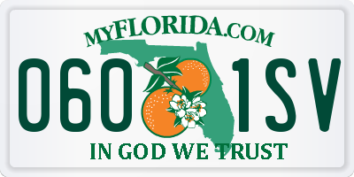 FL license plate 0601SV