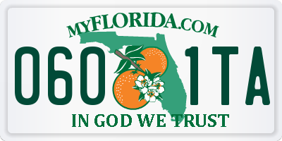 FL license plate 0601TA
