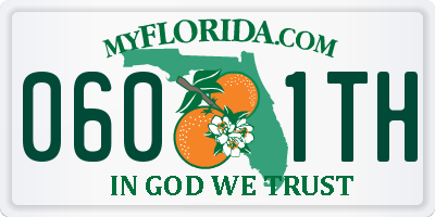 FL license plate 0601TH