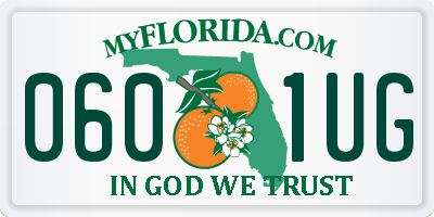 FL license plate 0601UG