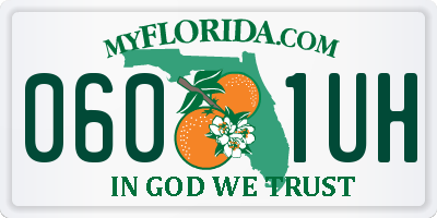 FL license plate 0601UH