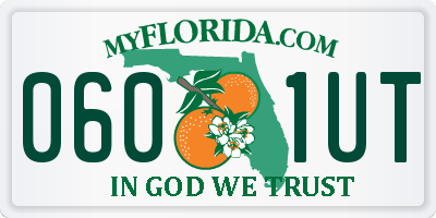 FL license plate 0601UT