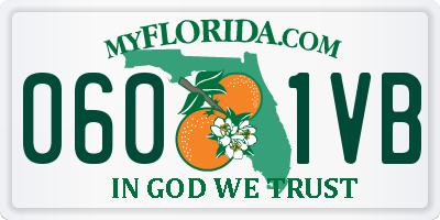 FL license plate 0601VB