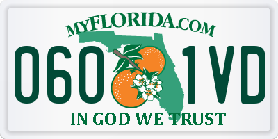 FL license plate 0601VD