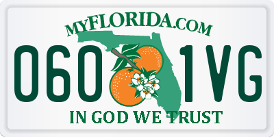 FL license plate 0601VG