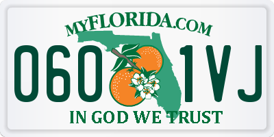 FL license plate 0601VJ
