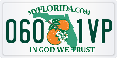 FL license plate 0601VP