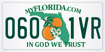 FL license plate 0601VR