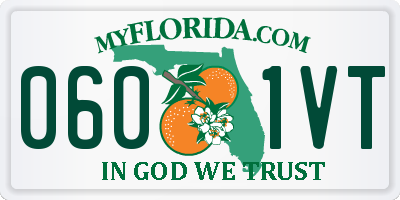FL license plate 0601VT