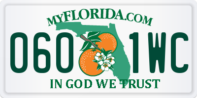 FL license plate 0601WC