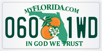 FL license plate 0601WD